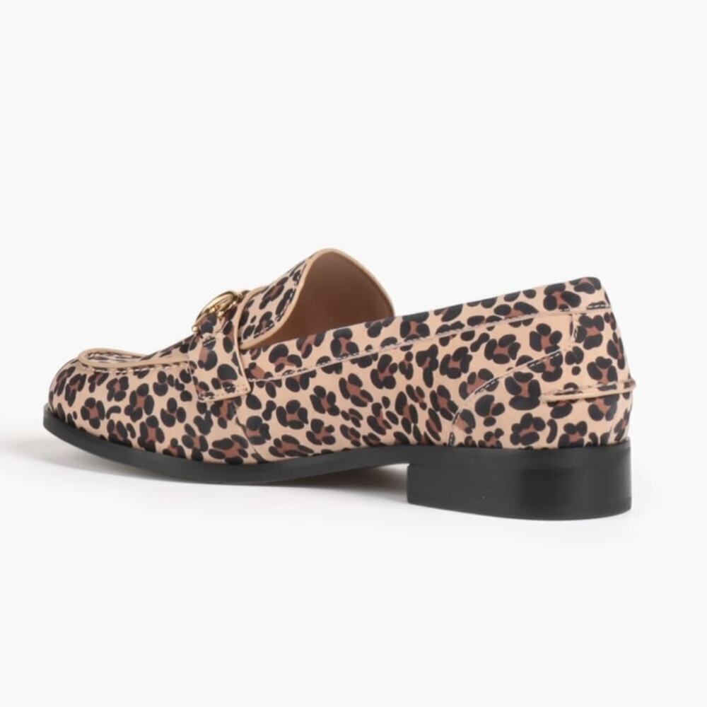 Stuart‎ Weitzman Owen Buckle Loafer In Spotted Cheetah Suede Golden Beige 7.5 - Picture 9 of 15